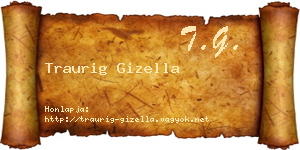 Traurig Gizella névjegykártya